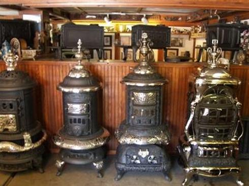 цилиндрическая викторианская гостиная печь