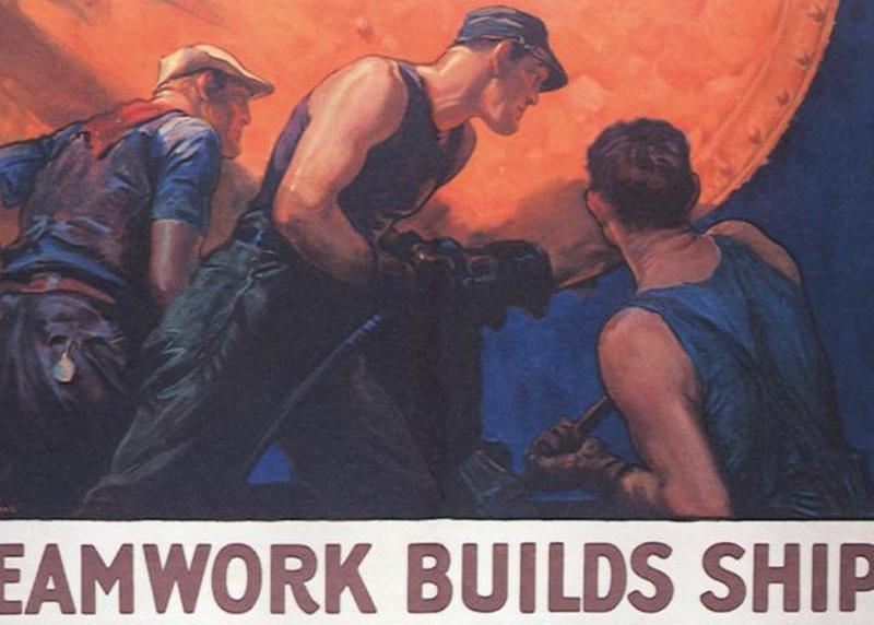 Плакат для создания кораблей в команде