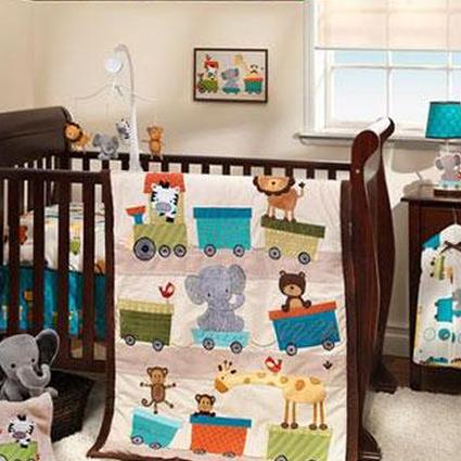 Набор детской кроватки из 3 предметов Animal Choo Choo Express