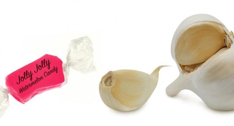 Карамель со вкусом арбуза и чеснок