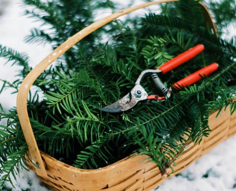 Корзина с принадлежностями для венков