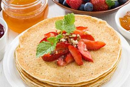 Блинчики с клубникой