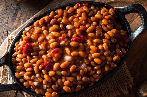 Фасоль, запеченная на гриле