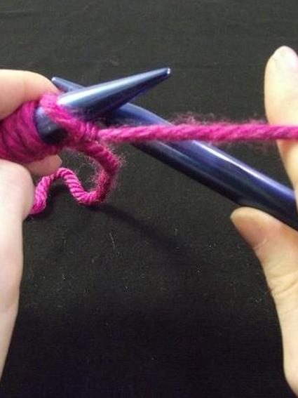 Шаг первый изнаночной для вязания