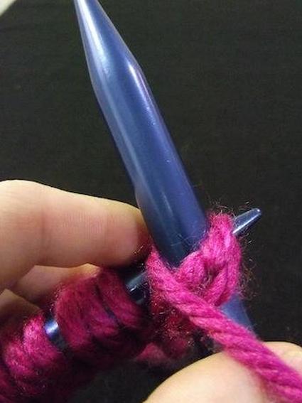 Шаг третий изнаночной для вязания