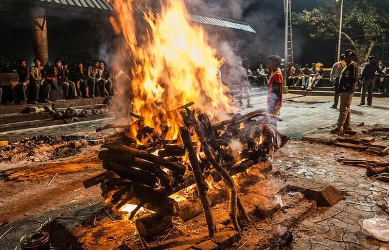 Индуистская кремация, Индия