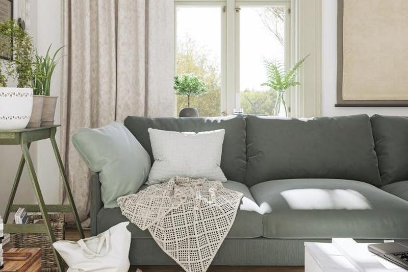 Домашняя гостиная с солнечным светом