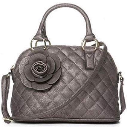 Миниатюрная стеганая сумка-портфель Del Mano с цветочным принтом