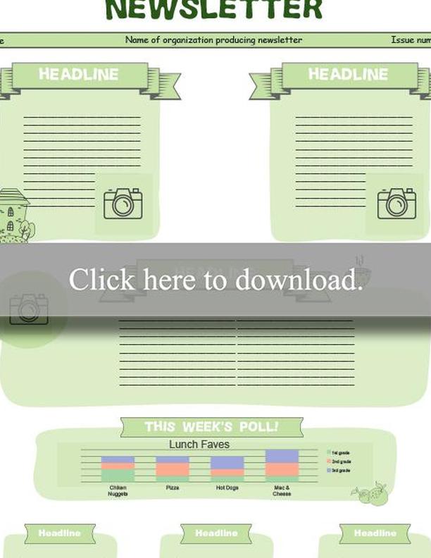 Шаблон бюллетеня для детей