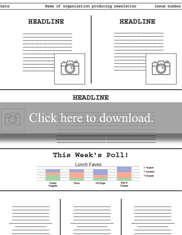 Шаблон бюллетеня для детей