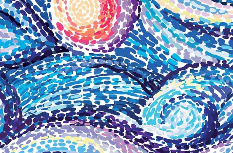 Цветовой круг Звездная ночь