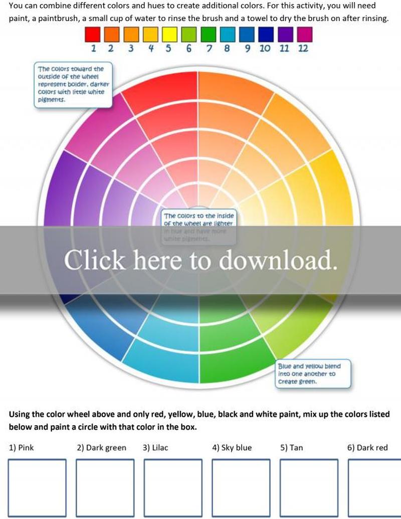 Цветовое колесо для печати