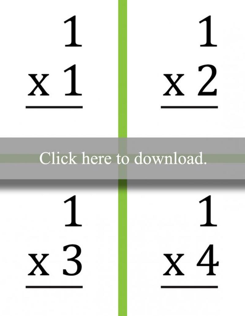 Таблицы умножения для печати