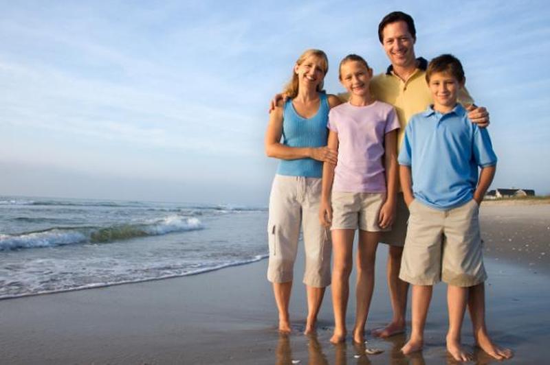 семья в отпуске