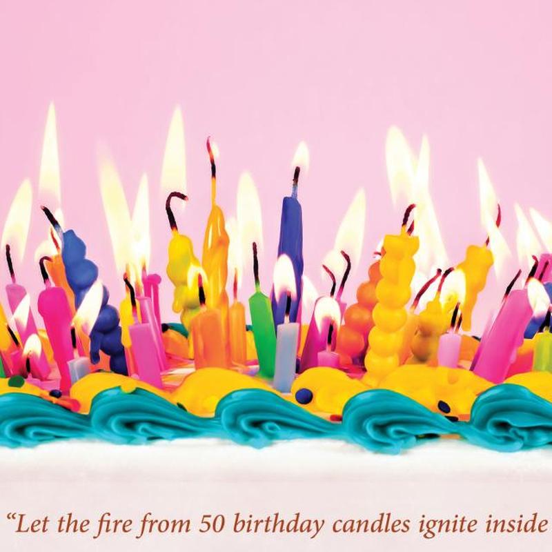 50 свечей на день рождения