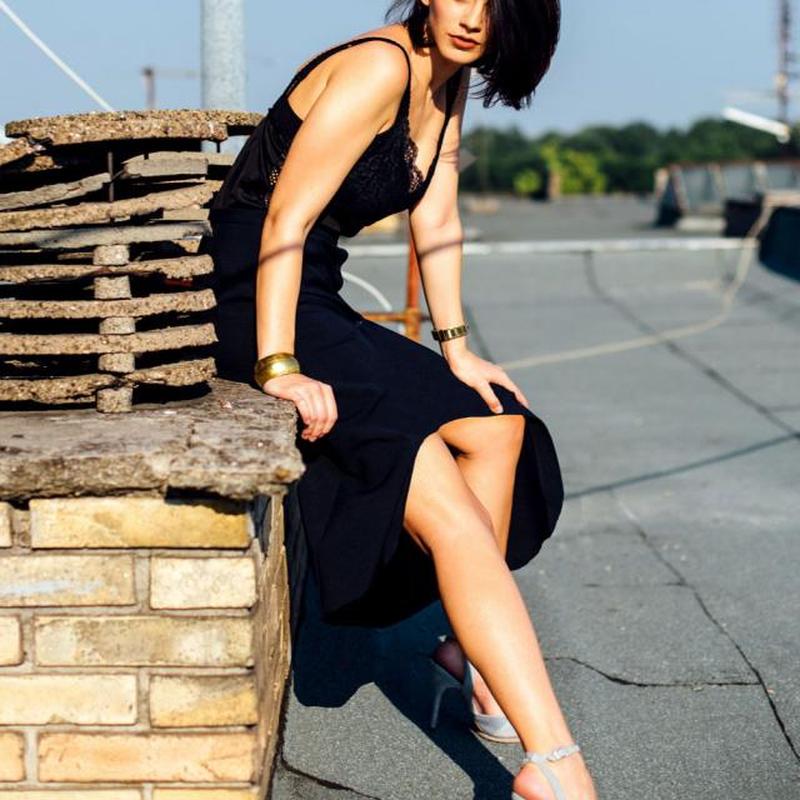 Юбка и туфли хай-лоу