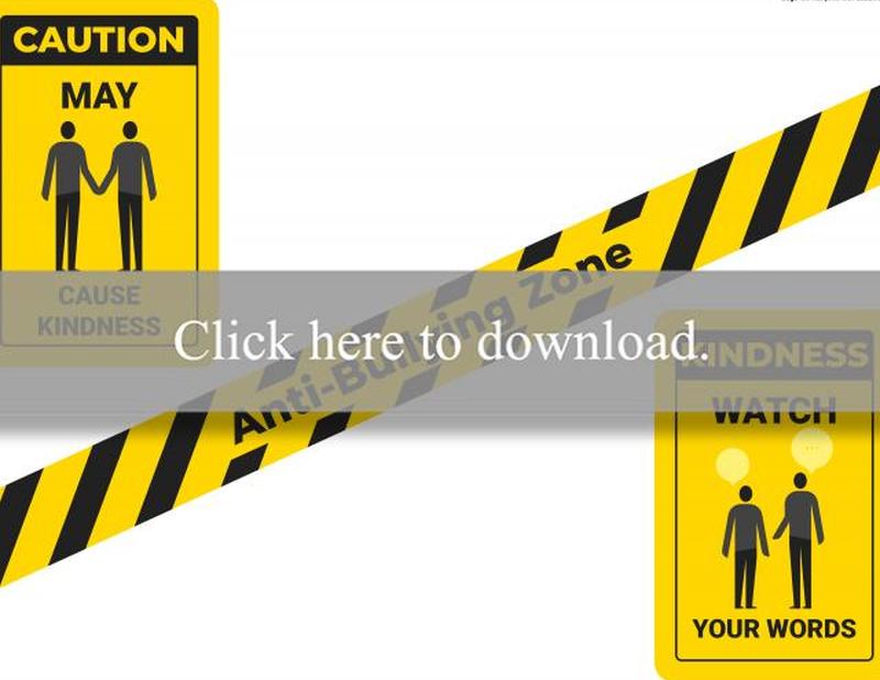 Предупреждающие знаки Шаблон плаката против издевательств