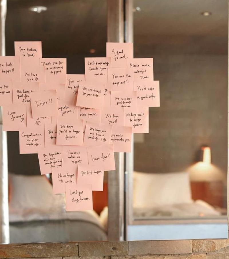 Список желаний на зеркале