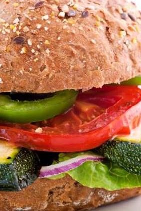 Толстый вегетарианский бургер.