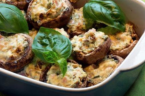 Веганские фаршированные грибы