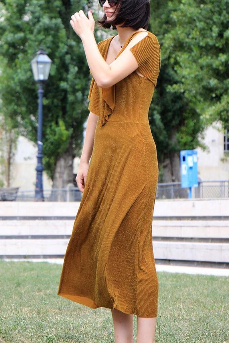 Свободное и элегантное чайное платье